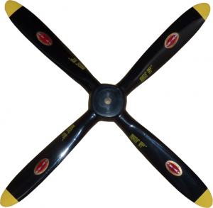 4 Blade Scale Black with Yellow Round Tips