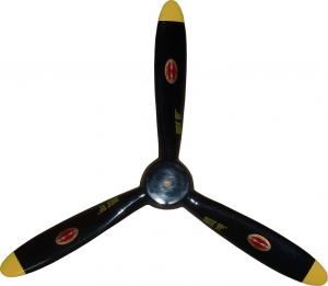 3 Blade Prop Black with Yellow Tips