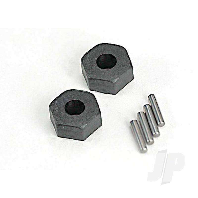 Wheel Hubs, hex (2 pcs) / stub axle pins (2 pcs)