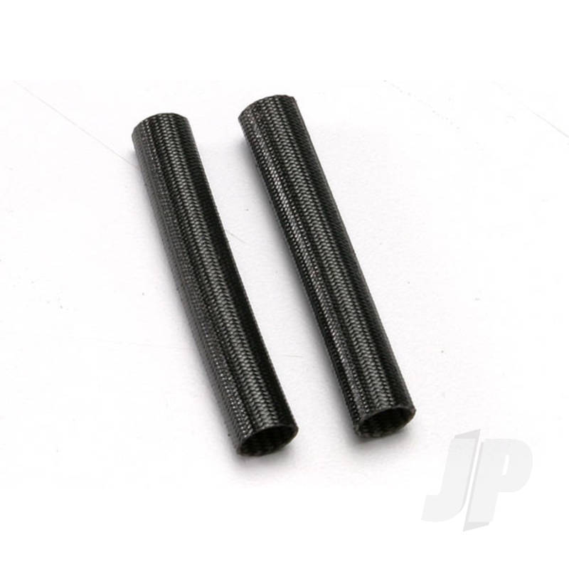 Heat shield tubing, fiberglass (2 pcs) (black)