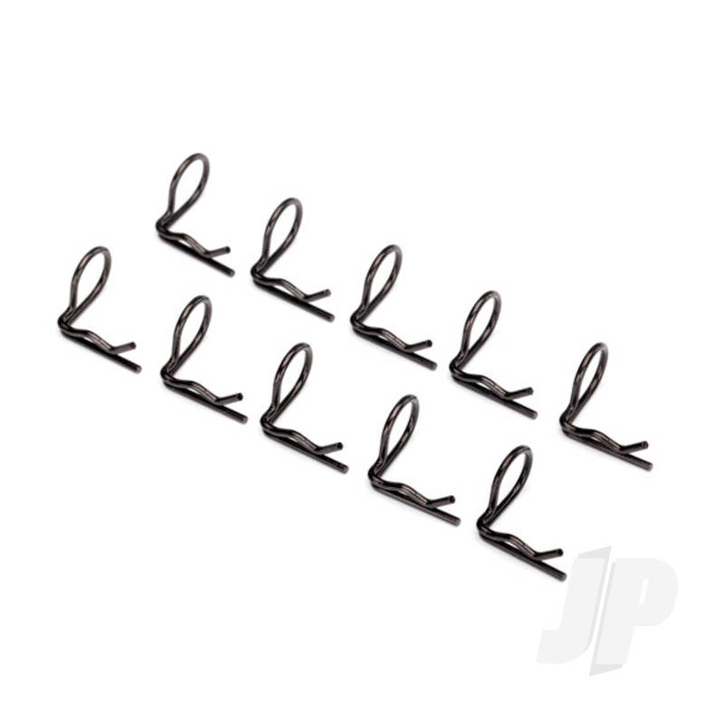 Body clip (mounting clip), angled, 90-degrees (black) (10 pcs)