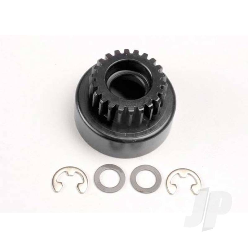 Clutch bell, (22-tooth) / 5x8x0.5mm fiber washer (2 pcs) / 5mm E-clip (requires #4611-ball bearings, 5x11x4mm (2 pcs))