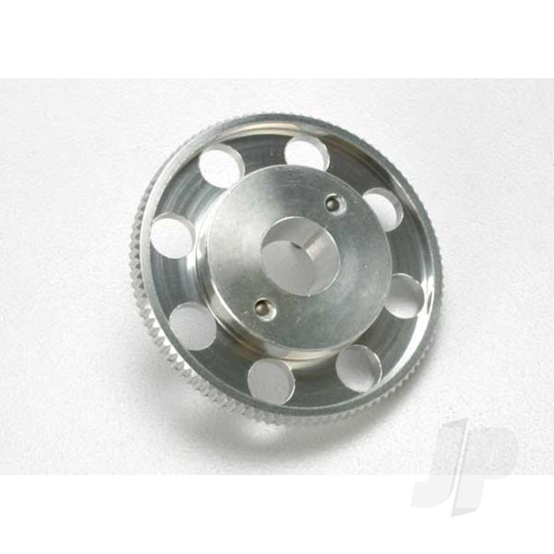 Flywheel, (larger, knurled for use with starter boxes) (TRX 2.5 and TRX 2.5R) (silver anodised)