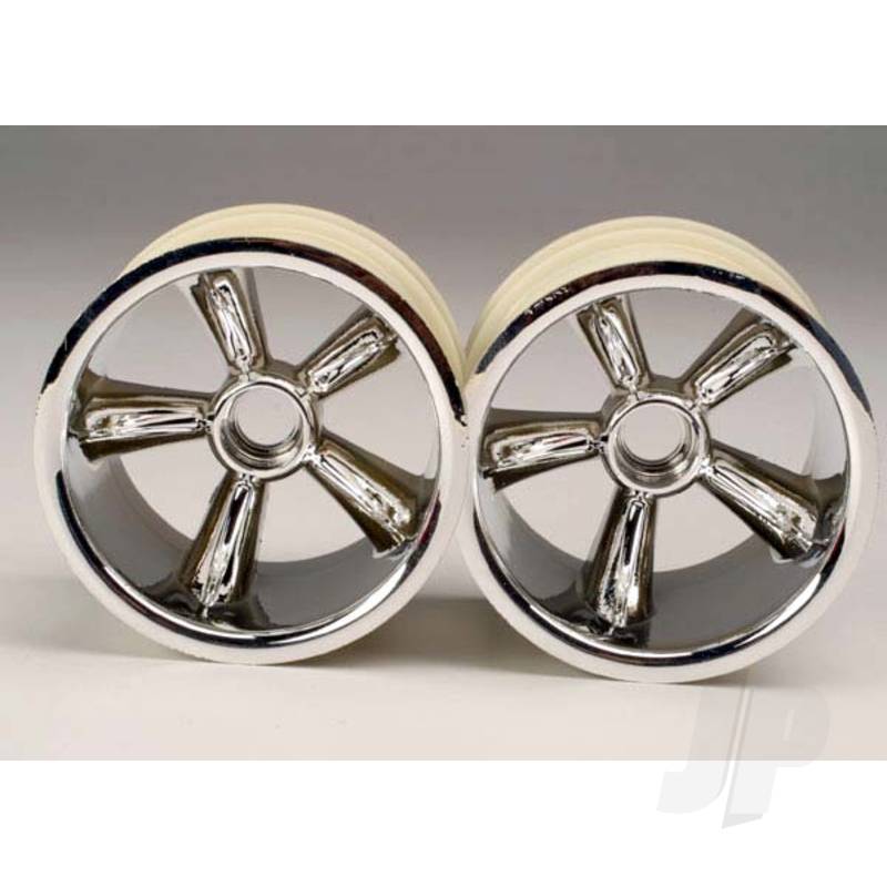 TRX Pro-Star chrome wheels (2) (front) (for 2.2