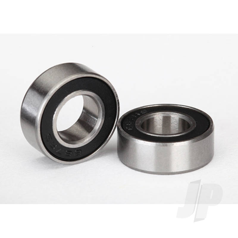 Ball bearings, black rubber sealed (7x14x5mm) (2 pcs)