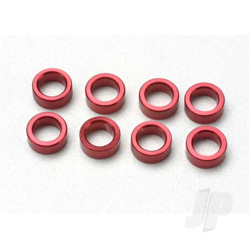 Spacer, pushrod (Aluminium, Red) (use with 5318 or 5318X pushrod and 5358 progressive 2 rockers) (8 pcs)