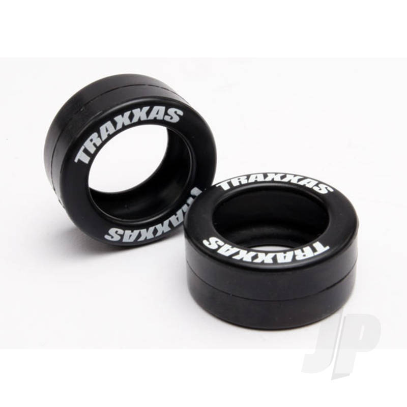 Tyres, rubber (2) (fits Traxxas wheelie bar wheels)