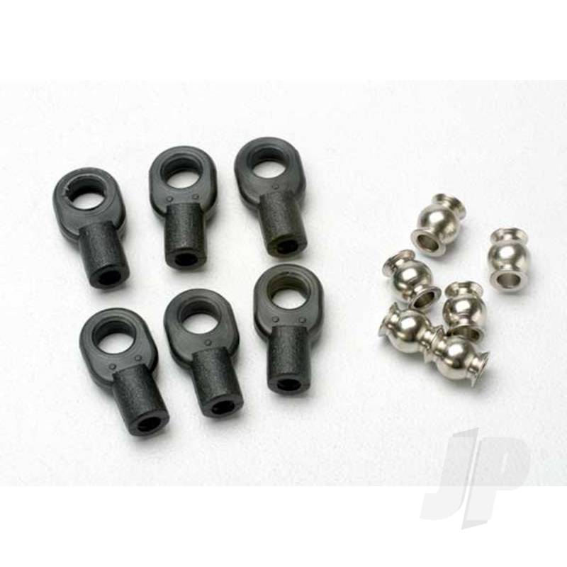 Rod ends, Small, with hollow balls (6 pcs) (for Revo steering linkage)