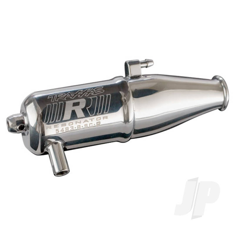 Tuned pipe, Resonator, R.O.A.R. legal (single-chamber, enhances low to mid-rpm power) (for Jato, N. Rustler, N. 4-Tec with TRX Racing Engines)