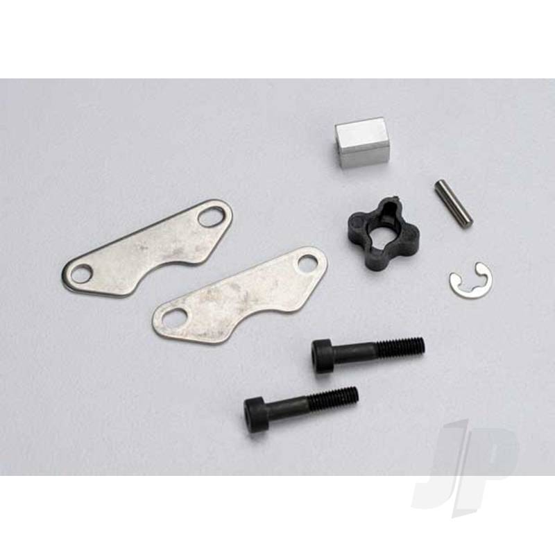 Brake pads (2 pcs) / brake disc Hub / 3X15 CS (partially threaded) (2 pcs) / 2mm pin (1pc) / 4mm e-clip (1pc)