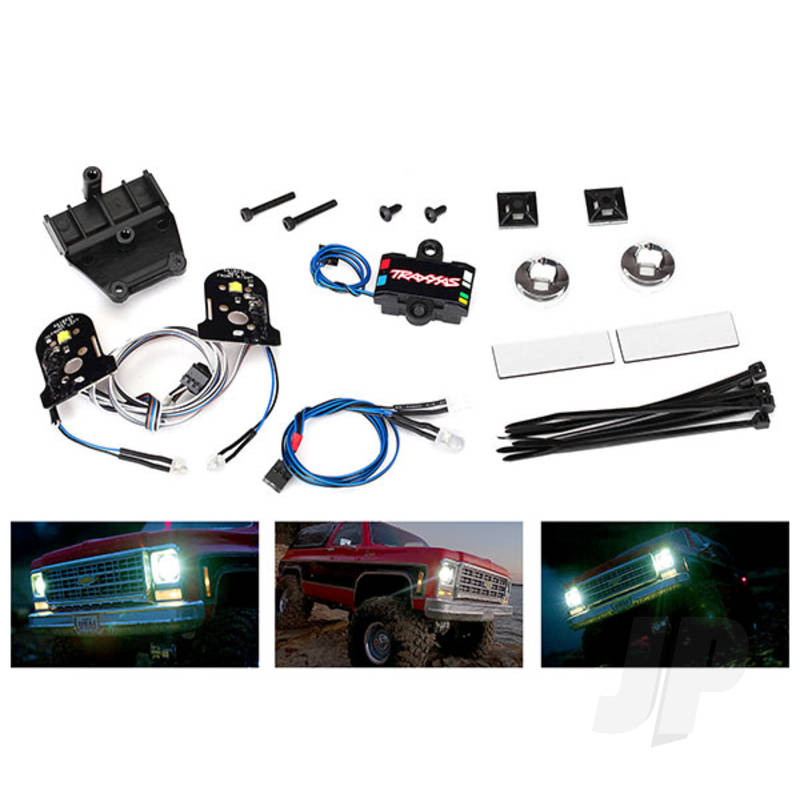 LED light Set (contains headlights, tail lights, side marker lights, distribution block (fits #8130 Body, requires #8028 power supply)