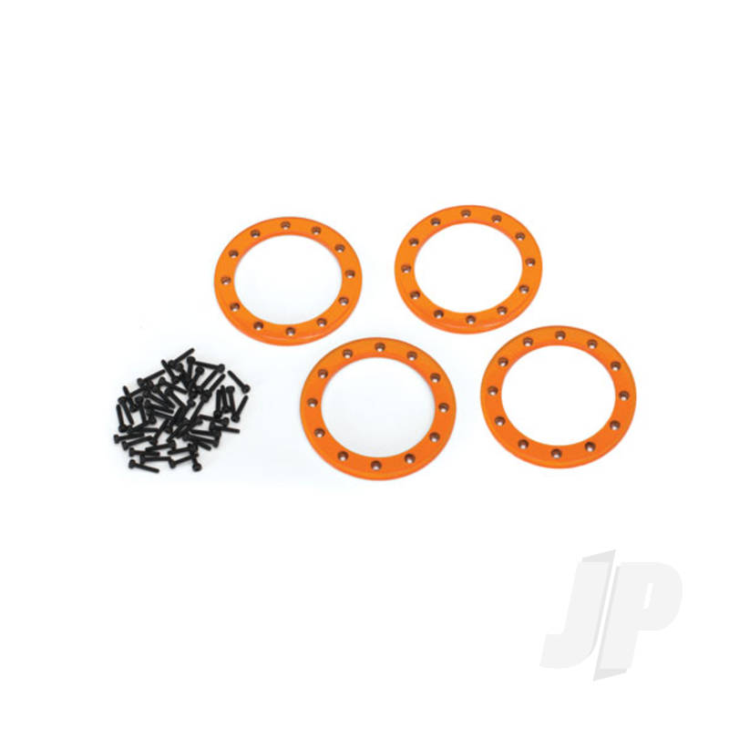Beadlock rings, orange (2.2in) (Aluminium) (4 pcs) / 2x10 CS (48)