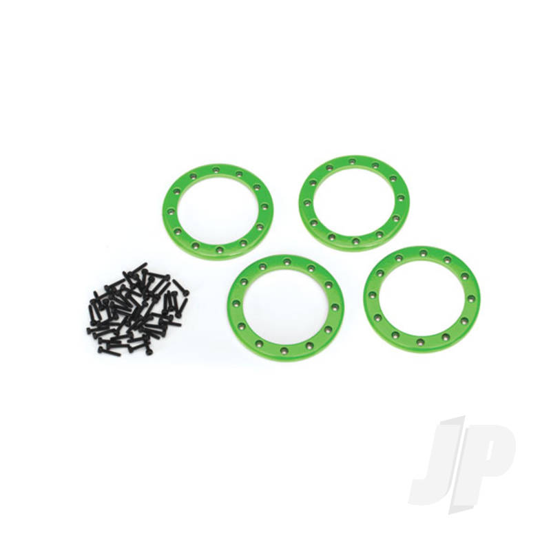 Beadlock rings, Green (2.2in) (Aluminium) (4 pcs) / 2x10 CS (48)