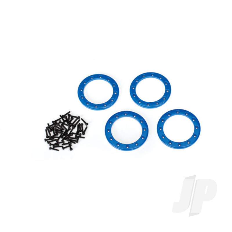 Beadlock rings, Blue (1.9in) (Aluminium) (4 pcs) / 2x10 CS (48)