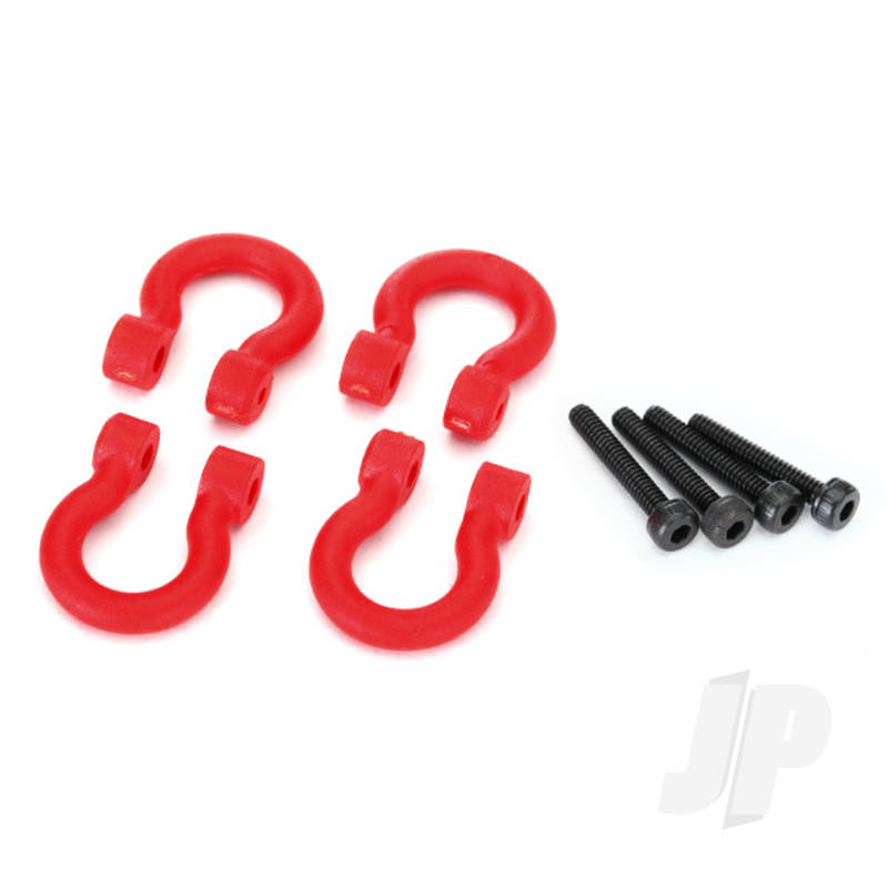 Bumper D-rings, Red (Front or Rear) / 2.0x12 CS (4 pcs)
