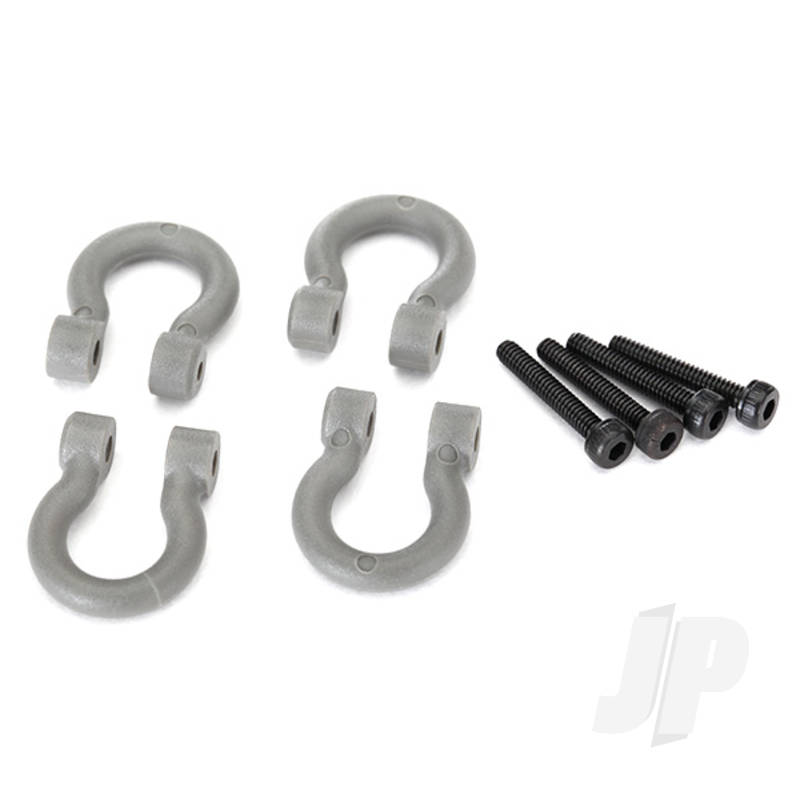 Bumper D-Rings, grey (Front or Rear) / 2x12 CS (4 pcs)