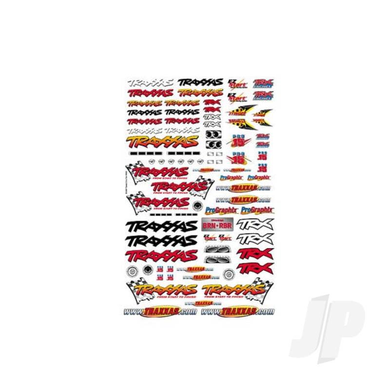 Official Team Traxxas racing decal Set (flag logo / 6-colour)