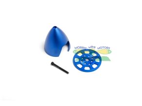 Anodized Aluminum 3" 2 Blade Spinner With Drill Back Plate (Blue)