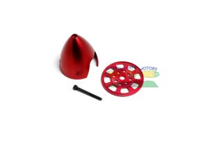 Anodized Aluminum 3" 2 Blade Spinner With Drill Back Plate (Red)