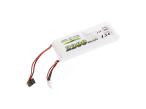 Morris’ Mini Motors 2s 7.4v 2200mAh 15c - 30c RX & Ignition LiPo Battery With JR Plug