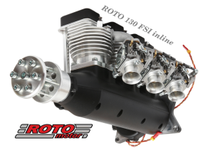 Roto Motor 130cc FS Gas / Petrol Inline 3 Cylinder 4 Stroke Engine 