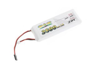 Morris’ Mini Motors 2s 6.6v 3800mAh 20c - 40c RX & Ignition LiFe Battery With JR Plug