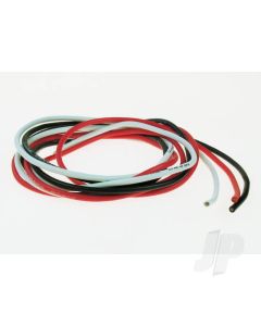 14SWG Silicone Wire (White/Black/Red) 1m