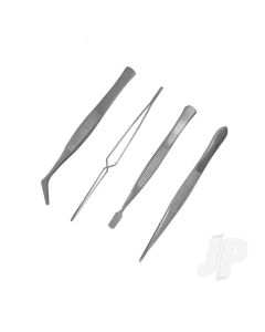4-Piece Stainless Steel Tweezers Set (PTW5000)