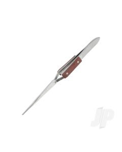 Reverse Action Tweezers Straight Tip/Fibre Grip (160mm) (PTW1127)