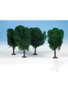 1010 3 Lichen Birch Trees 12cm (Dark Green)