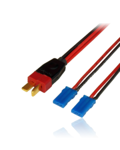 Adapter lead, Deans male / 2xJR female, wire 0.5mm², Silicon, length 10cm