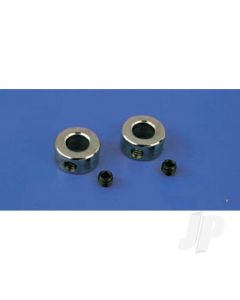 1/4in Plated Brass Dura-Collars (6.3mm) (2 pcs per package)