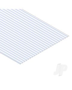 12x24in (30x60cm) Corrugated Metal Siding Sheet .040in (1.0mm) Thick .030in Groove Spacing (1 sheet per pack)
