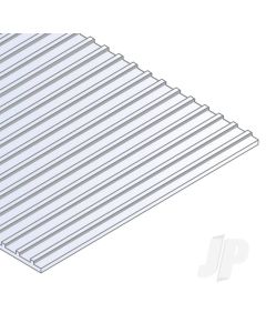 6x12in (15x30cm) Seam Roofing Sheet .040in (1.0mm) Thick 3/16in Groove Spacing (1 Sheet per pack)