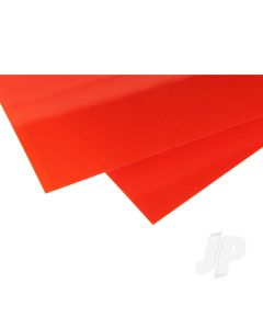 6x12in (15x30cm) Transparent Coloured Sheet .010in Thick RED (2 Sheet per pack)