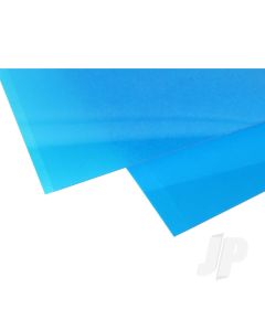 6x12in (15x30cm) Transparent Coloured Sheet .010in Thick BLUE (2 Sheet per pack)