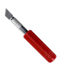 K5 Knife, Heavy Duty Red Plastic Handle with Safety Cap (Carded)