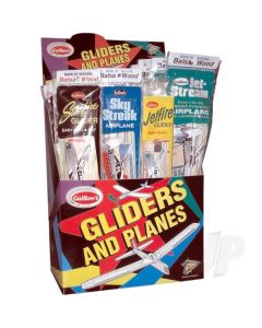 Balsa Gliders 1-Tier 4-Assortment Combo Pack Display (48 pcs)