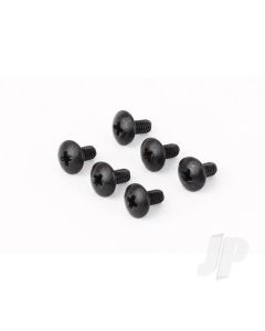 M2.5 Button Head Screws Black (2.5x5mm) Phillips Head 6 pcs