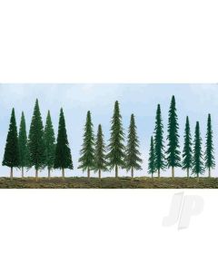 Pine Conifer Spruce, 2.5in to 6in, N to HO-Scale, (45 per pack)