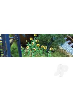 Sunflowers, 1in Tall, HO-Scale, (16 per pack)