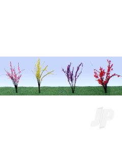 Flower Bushes Assorted, 1/2in to 3/4in, HO-Scale, (40 pack)