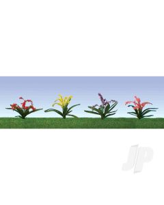 Flower Plants Assorted, 3/4in, O-Scale, (30 pack)