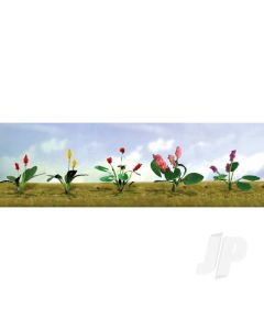 Assorted Flower Plants 3, HO-Scale, (12 per pack)