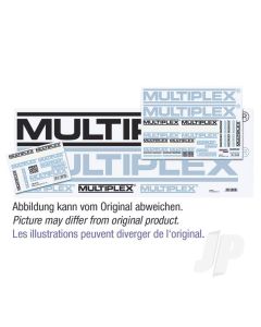 Sticker Set MULTIPLEX Logo Black/White/Silver 3