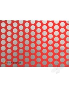 2m ORACOVER Fun-1 Polkadots, Red + Silver (60cm width)