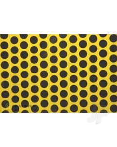 2m ORACOVER Fun-1 Polkadots, Fluorescent Yellow + Black (60cm width)