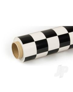 10m ORACOVER Fun-3 Medium Chequered, White + Black (60cm width)