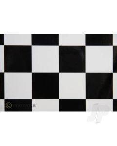 2m ORACOVER Fun-5 Large Chequered, White + Black (60cm width)