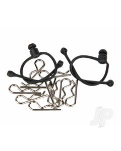 Body Clips (10 pcs) with Black Retainers (2 pcs)